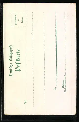 Vorläufer-Lithographie Königswinter, 1894, Gasthaus Drachenfels, Drachen, Dampfer