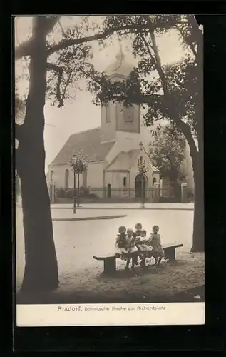 AK Rixdorf, Böhmische Kirche am Richardplatz