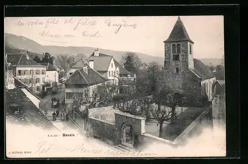 AK Bevaix, Partie an der Kirche