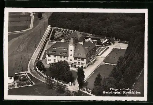 AK Rheinfelden, Bezirksspital vom Flugzeug aus