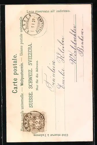 Mondschein-Lithographie Basel, Das St. Jacob-Denkmal im Mondlicht