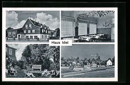 AK Hübender b. Wiehl, Haus Idel mit Garten