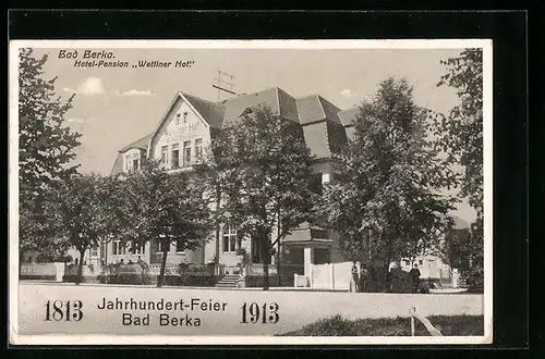 AK Bad Berka, Hotel-Pension Wettiner Hof