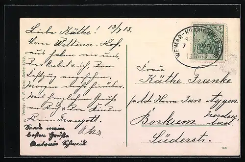 AK Bad Berka, Hotel-Pension Wettiner Hof