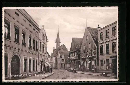 AK Burgsteinfurt i. W., Blick in die Steinstrasse