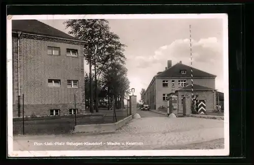 AK Rehagen-Klausdorf, Pion. Übungsplatz, Wache und Kasernen