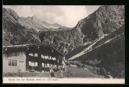 AK Oberstdorf /Allg., Gasthaus auf der Gaisalp