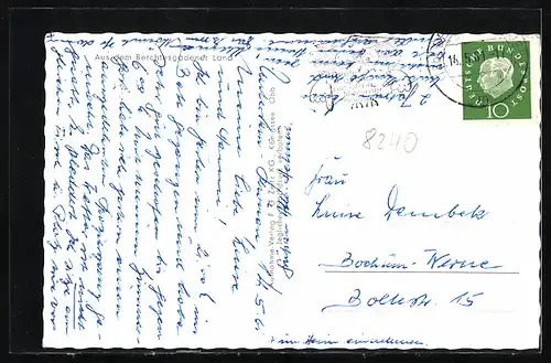 AK Unterstein-Schönau, Strassenpartie mit Untersberg