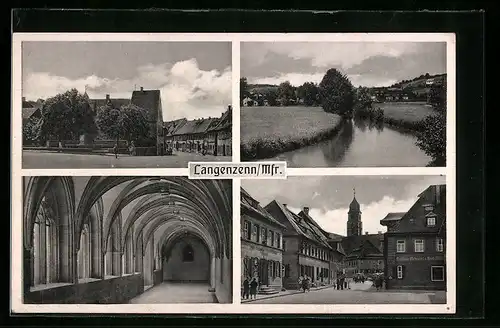 AK Langenzenn / Mfr., verschiedene Ortsansichten, Kircheninneres