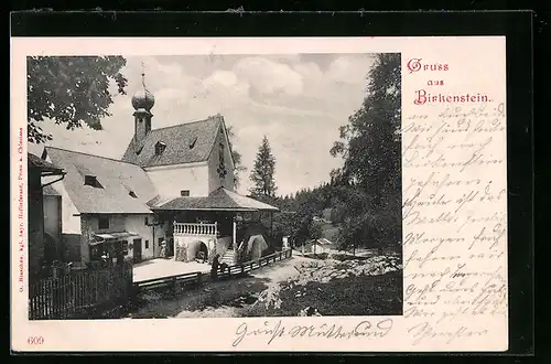 AK Birkenstein, Strassenpartie mit Kirche