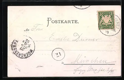 AK Bad Reichenhall, Teilansicht mit Bergen