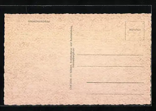AK Frankenberg /Eder, Teilansicht mit Kirche
