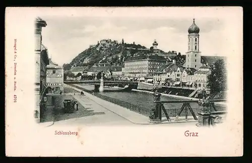 Relief-AK Graz, Sicht auf den Schlossberg