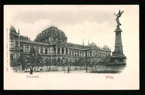Relief-AK Wien, Partie vor der Universität