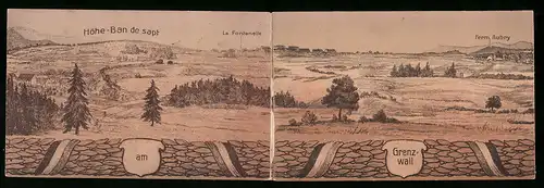 Klapp-AK La Fontenelle, Panorama aus den Vogesen, Höhe Ban de sapt, Ferm Aubry