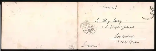 Klapp-AK Taormina, Blick gegen Etna