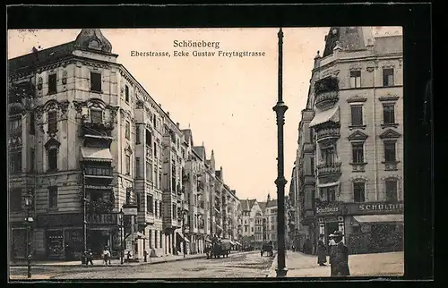AK Berlin-Schöneberg, Eberstrasse Ecke Gustav Freytagstrasse