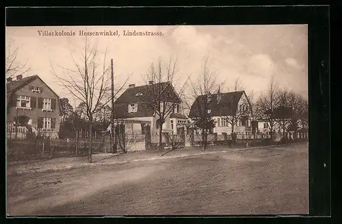 AK Berlin-Hessenwinkel, Villenkolonie in der Lindenstrasse