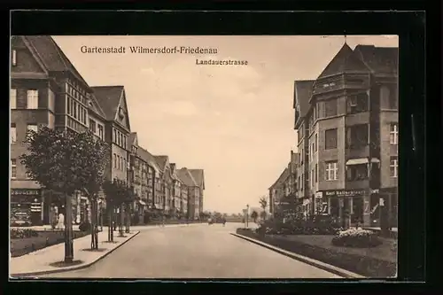 AK Berlin-Wilmersdorf-Friedenau, Landauerstrasse mit Geschäften