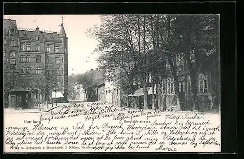 AK Hamburg-Borgfelde, Blick in die Borgfelderstrasse