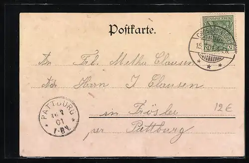 AK Wiehekrug, Gasthaus Wiehekrug, Ortspartie