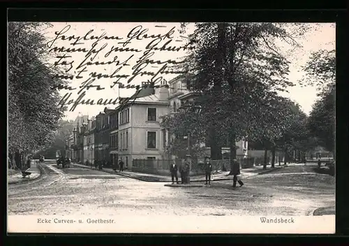 AK Hamburg-Wandsbek, Curvenstrasse Ecke Goethestrasse