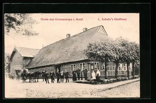 AK Grossenaspe i. Holst., Gasthaus von L. Asbahr