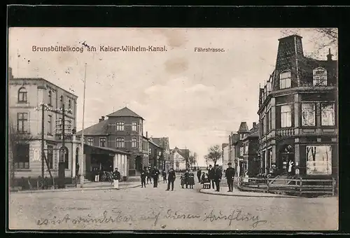 AK Brunsbüttelkoog, am Kaiser-Wilhelm-Kanal, Fährstrasse