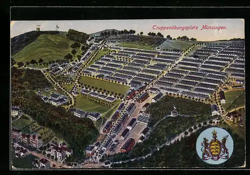 AK Münsingen, Blick auf den Truppenübungsplatz