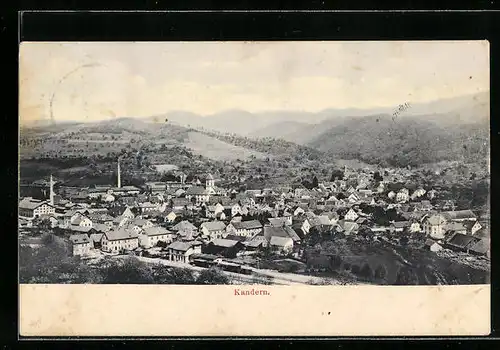 AK Kandern, Ortsansicht aus der Ferne