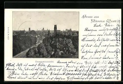 AK Münster /Westf., Gesamtansicht