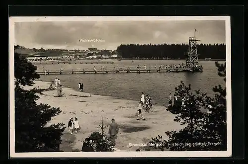 AK Neustädtel i. Erzg., Strandbad Bergsee, Filzteich