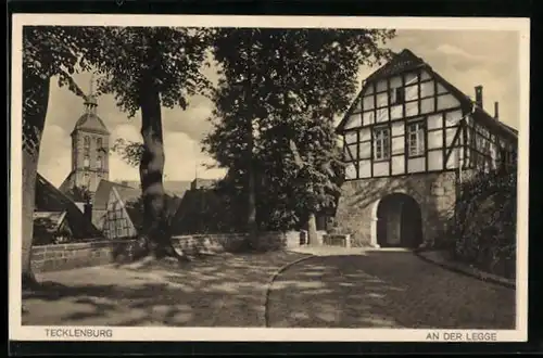 AK Tecklenburg /Teutob. Wald, Legge mit evangelischer Kirche