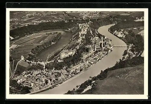 AK Burghausen a. d. Salzach, Teilansicht