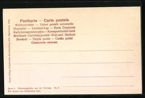 AK Westerland-Sylt /Nordsee, Am Strand