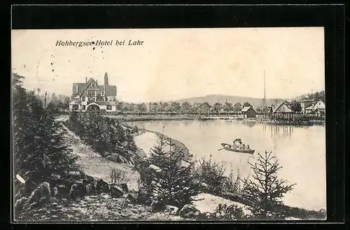 AK Lahr i. B., Partie am Hochbergsee-Hotel