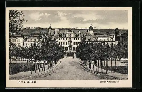 AK Diez a. d. Lahn, Strasse zum Schloss Oranienstein