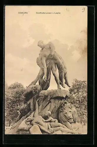 AK Coburg, Sintflutbrunnen v. Lepke
