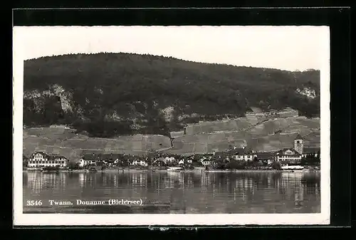 AK Twann-Douanne, Ortsansicht mit dem Bielersee