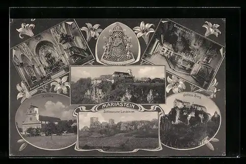 AK Mariastein, Kirche, Schlossruine Landskron, Gnadenkapelle