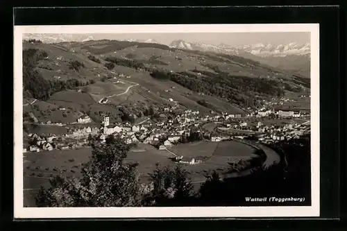 AK Wattwil, Luftbild des Ortes