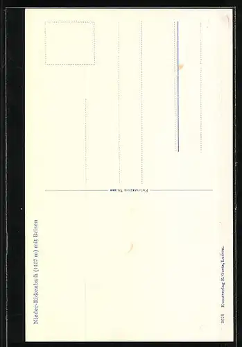 AK Nieder-Rickenbach, Ortsansicht mit Brisen
