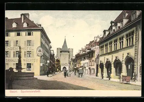 AK Basel, Spatenvorstadt, Ochsen Hotel