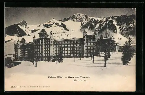 AK Caux, Palace Hotel im Winter