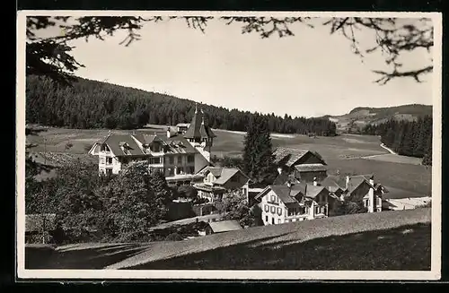 AK Schlegwegbad, Blick vom Berg auf den Ort