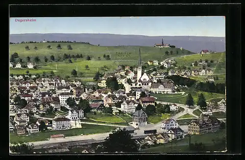 AK Degersheim, Gesamtansicht aus der Vogelschau