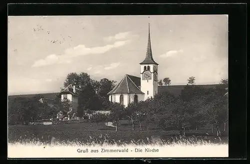 AK Zimmerwald, Kirche mit Kirchhof