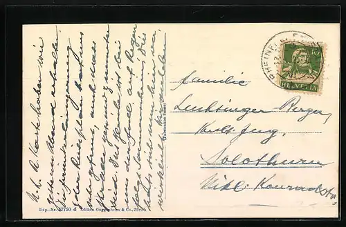 AK Rheinfelden, Uferstrasse mit Geländer und Häusern