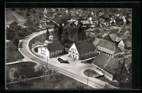 AK Möhlin, Landgasthof Adler Fam. Weidmann, Fliegeraufnahme