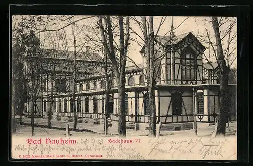 AK Bad Nauheim, Blick auf das Badehaus VI